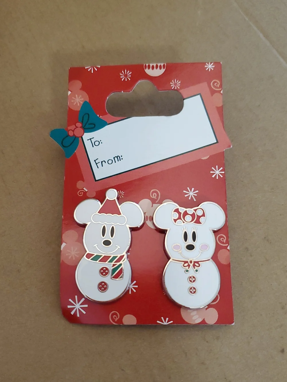 Disney Snowman Mickey/Minnie Mouse Enamel Pins
